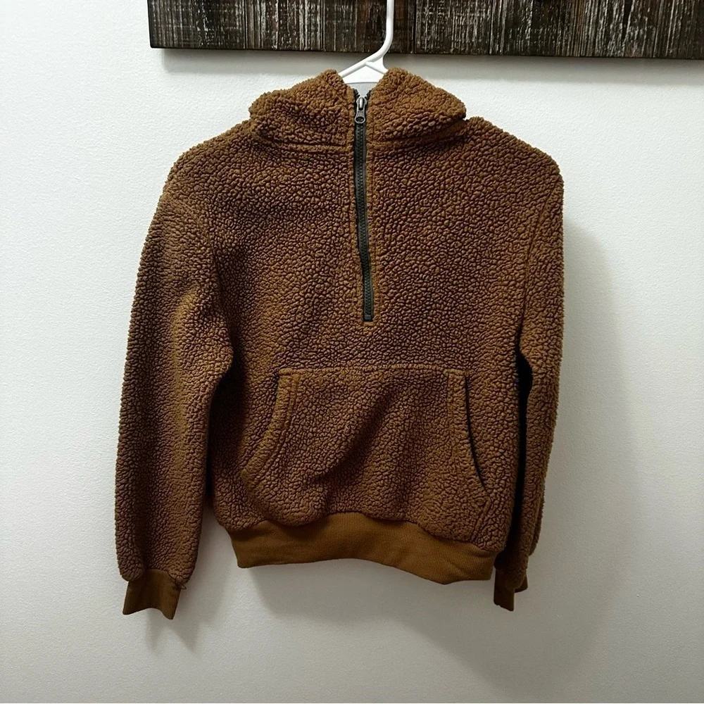 Stillwater Supply Co  Brown Sherpa Sweater youth size 12